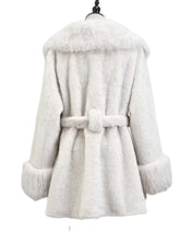 Load image into Gallery viewer, Faux Fur Coat Women Luxury Mid-Length Long Sleeve Maxi Winter Coat with Soft Big Collar
