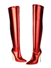Load image into Gallery viewer, 10CM Pointed Toe High Stiletto Heel Over The Knee Warm Boots