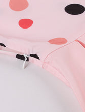 Load image into Gallery viewer, Pink Spaghetti Strap Polka Dots Macaron Color 1950S Dress
