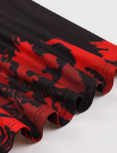 Load image into Gallery viewer, Halloween Strap Floral Print 1950S Vintage Swing Dress