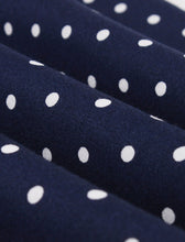 Load image into Gallery viewer, Navy Spaghetti Strap Polka Dots 1950S Swing Dress
