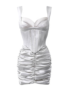 Pink Retro Corset Sleeveless Vintage Party Dress