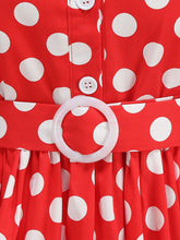 Load image into Gallery viewer, Kids Little Girls&#39; Dress Polka Dots 1950S Vintage Dress