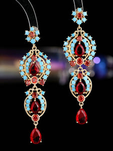 Luxury Zircon Tassel Artifact Vinatge Earrings