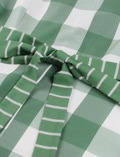 Load image into Gallery viewer, Christmas Green Plaid 1950S Cotton Swing Dress