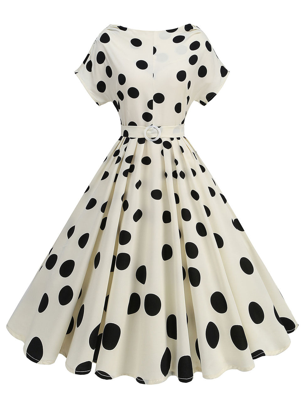white retro swing dress The Jayne Swing Dress in Off White Vintage Diva