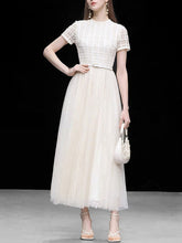 Load image into Gallery viewer, White Luxury Embroidered Lace Maxi Dress