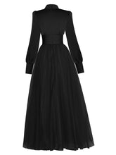 Load image into Gallery viewer, Retro Palace Puffed Sleeves Tulle 1950s Party Vintage Swing Dress