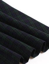 Load image into Gallery viewer, Christmas Green Plaid 1950S Cotton Vintage Dress With Belt