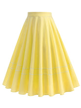 Load image into Gallery viewer, 1950S Blue High Waist Pleated Swing Vintage Skirt With Pockets