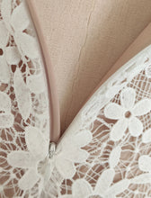 Load image into Gallery viewer, White Lace Spaghetti Strap Gown Party Dress