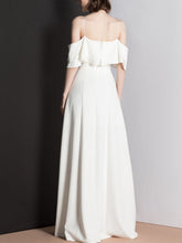 Load image into Gallery viewer, White Strapless Off Shoulder Ruffle Dress