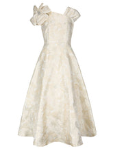 Load image into Gallery viewer, Light Green Luxury 3D Floral Jacquard One Shoulder Vintage Party Gown