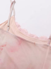 Load image into Gallery viewer, Pink Floral Print Spaghetti Strap Fish Tail Swing Party Maxi Dress