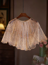Load image into Gallery viewer, 1920s Flapper Cape Great Gatsby Costume Sequined Shawl Glitter Shrug Evening Wedding Dress Wrap Cloak Women
