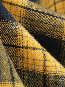 Clueless Inspired Yellow V Neck Plaid Vintage Dress