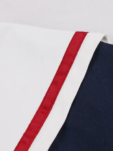 Load image into Gallery viewer, 1950s Vintage Sailor Dress Retro Rockabilly V-Neck Swing Dress