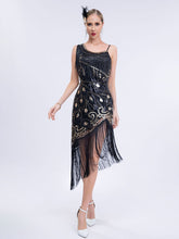 Load image into Gallery viewer, Pink Sweet Gatsby Glitter Fringe 1920s Flapper Dress