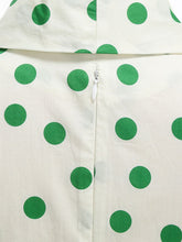 Load image into Gallery viewer, 1950s Vintage Audrey Hepburn Style Green Polka Dots Swing Dress with Pockets