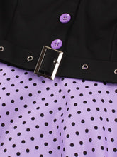 Load image into Gallery viewer, Audrey Hepburn Style Polka Dots 1950s Puff Sleeve Vintage Dress