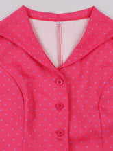 Load image into Gallery viewer, 1950s Vintage Blue &amp; Yellow Polka Dot Rockabilly Swing Dress