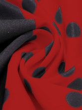 Load image into Gallery viewer, Christmas Red and Black Crew Neck Swing 1950S Vintage Dress