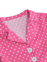 Load image into Gallery viewer, Kids Little Girls' Dress Pink Turn Down Collar Polka Dot Cotton 1950S Vintage Dress