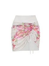 Load image into Gallery viewer, 2PS Pink Floral One-Piece Swimsuit Mesh Cover-Up Skirt Set
