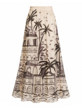 Load image into Gallery viewer, Women's One-Shoulder Tropical Print Swimsuit &amp; Matching Maxi Skirt Cover-Up Set