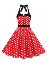 Load image into Gallery viewer, Kids Little Girls' Dress Halter Polka Dots Sleeveless Cotton 1950S Vintage Dress