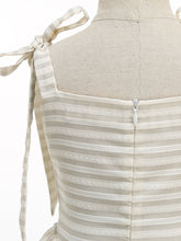 Load image into Gallery viewer, Vintage 1950s Little Girls Pink Stripe Dress with Spaghetti Straps