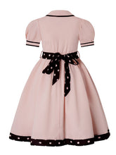Load image into Gallery viewer, Kids Little Girls' Dress Vintage 1950s Style Poodle Retro Mint &amp; Pink Rockabilly Swing Skirt Dress