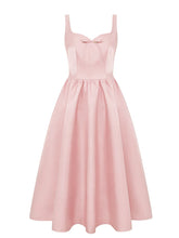 Load image into Gallery viewer, Vintage 1950s Red Satin Swing Dress