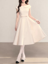 Load image into Gallery viewer, Peter Pan Collar Vintage Cap Sleeve Little Black Dress