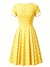 Load image into Gallery viewer, 1950s Vintage Red Polka Dot Sweetheart Swing Dress