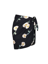 Load image into Gallery viewer, Black Vintage Floral Print Bandeau One-Piece Swimsuit