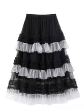 Load image into Gallery viewer, Women's 3-Tier Ruffle Layered Flowy Boho Skirt