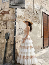 Load image into Gallery viewer, White Bohemian Bralette Top and Maxi Skirt Set