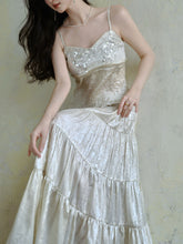 Load image into Gallery viewer, Silver Shiny Embroidered Beads Vintage Dress
