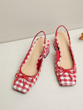 Load image into Gallery viewer, Women&#39;s Chunky Heel Balletcore Square Toe Leather Vintage Shoes