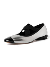 Load image into Gallery viewer, Women&#39;s Flat Heel Balletcore Square Toe Hollow Belt Leather Vintage Shoes