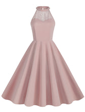 Load image into Gallery viewer, Crew Neck Halter Sleeveless 1950S Vintage Dress