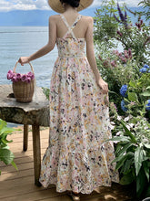 Load image into Gallery viewer, Women&#39;s Bohemian White Floral Print Bohemian Dress Maxi Dress