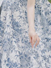 Load image into Gallery viewer, 2PS Apricot Cardigan With Blue Porcelain Pattern Swing Dress