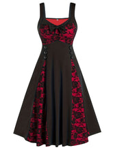 Load image into Gallery viewer, Red Lace Strap Sleeveless 1950s Vintage Dress