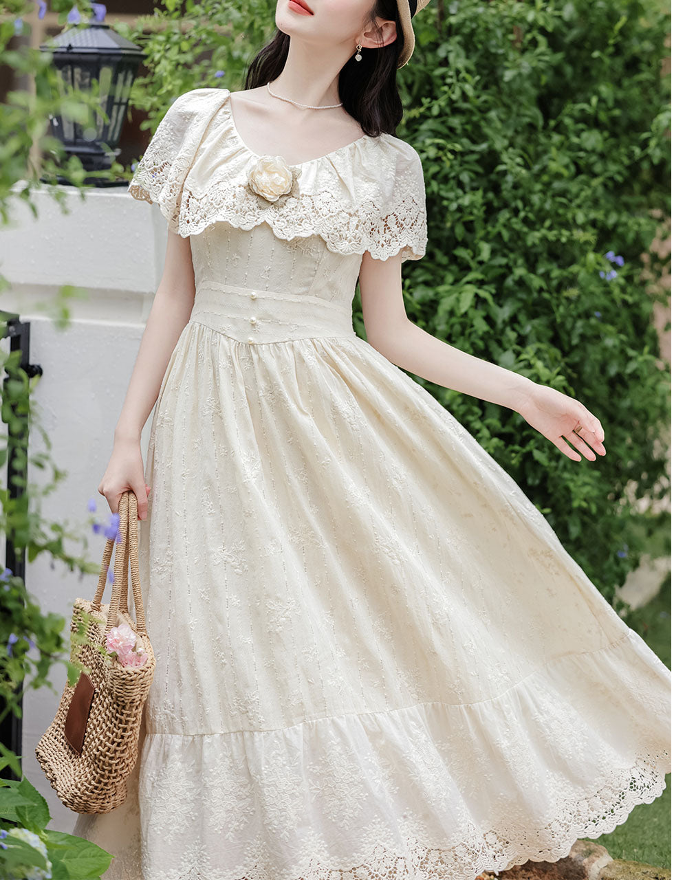 Old Rose Lace Dress Old Rose Prom Dress Vintage Style Dress In Old Rose Peach Ruffle Old Rose Lace Dress Old Rose Prom Dress Vintage Style Dress In Old Rose Peach Ruffle