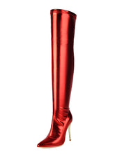 Load image into Gallery viewer, 10CM Pointed Toe High Stiletto Heel Over The Knee Warm Boots