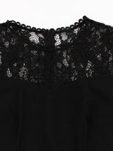 Load image into Gallery viewer, Black Semi Sheer Lace Sleeveless 1950S Vintage Dress