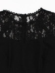 Black Semi Sheer Lace Sleeveless 1950S Vintage Dress