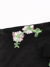 Load image into Gallery viewer, Black Semi Sheer Lace Embroidered Sleeveless 1950S Vintage Dress